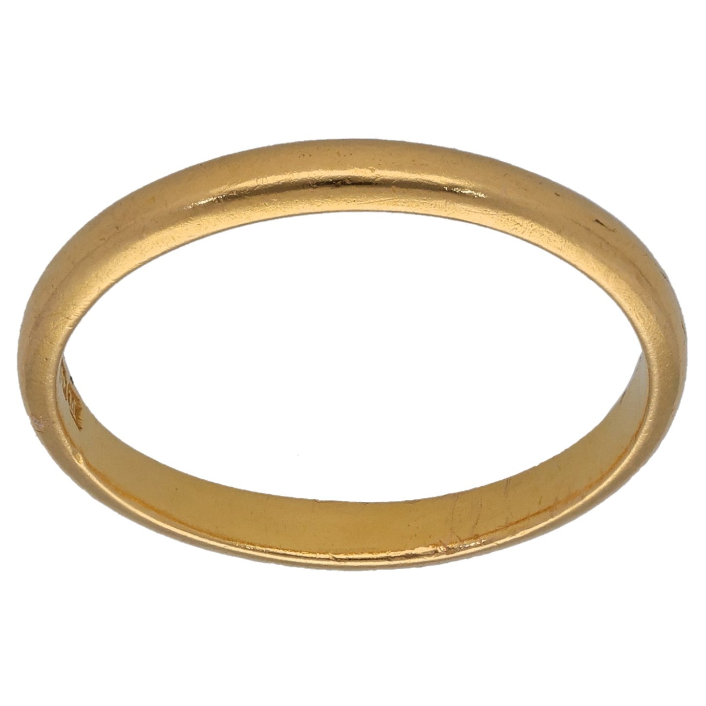 22ct Gold Plain Wedding Ring Size M