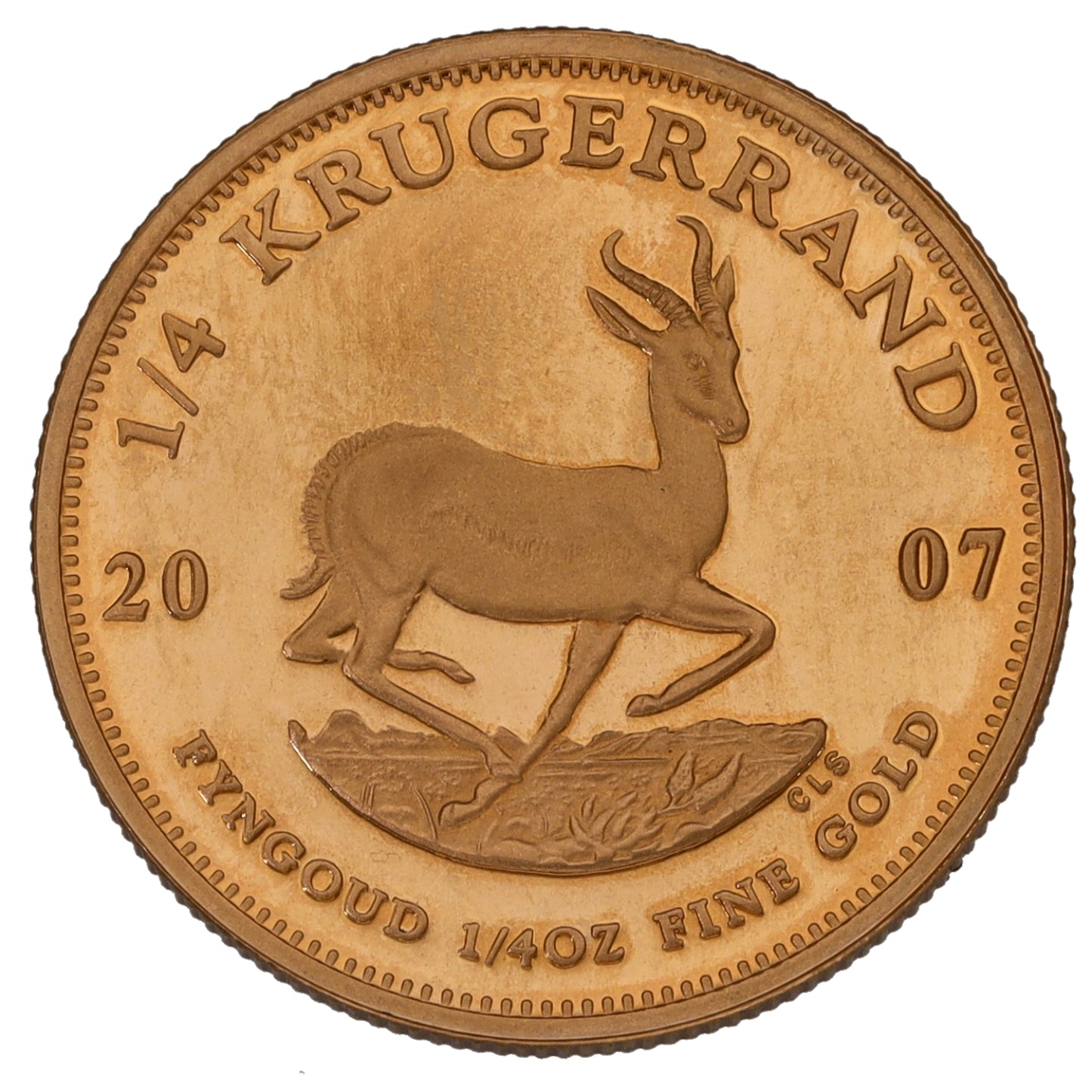 22ct Gold 1/4 OZ Krugerrand Coin 2007