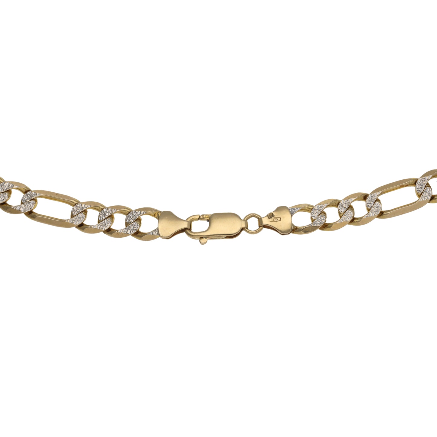 9ct Bi-Colour Gold Figaro Chain 24"