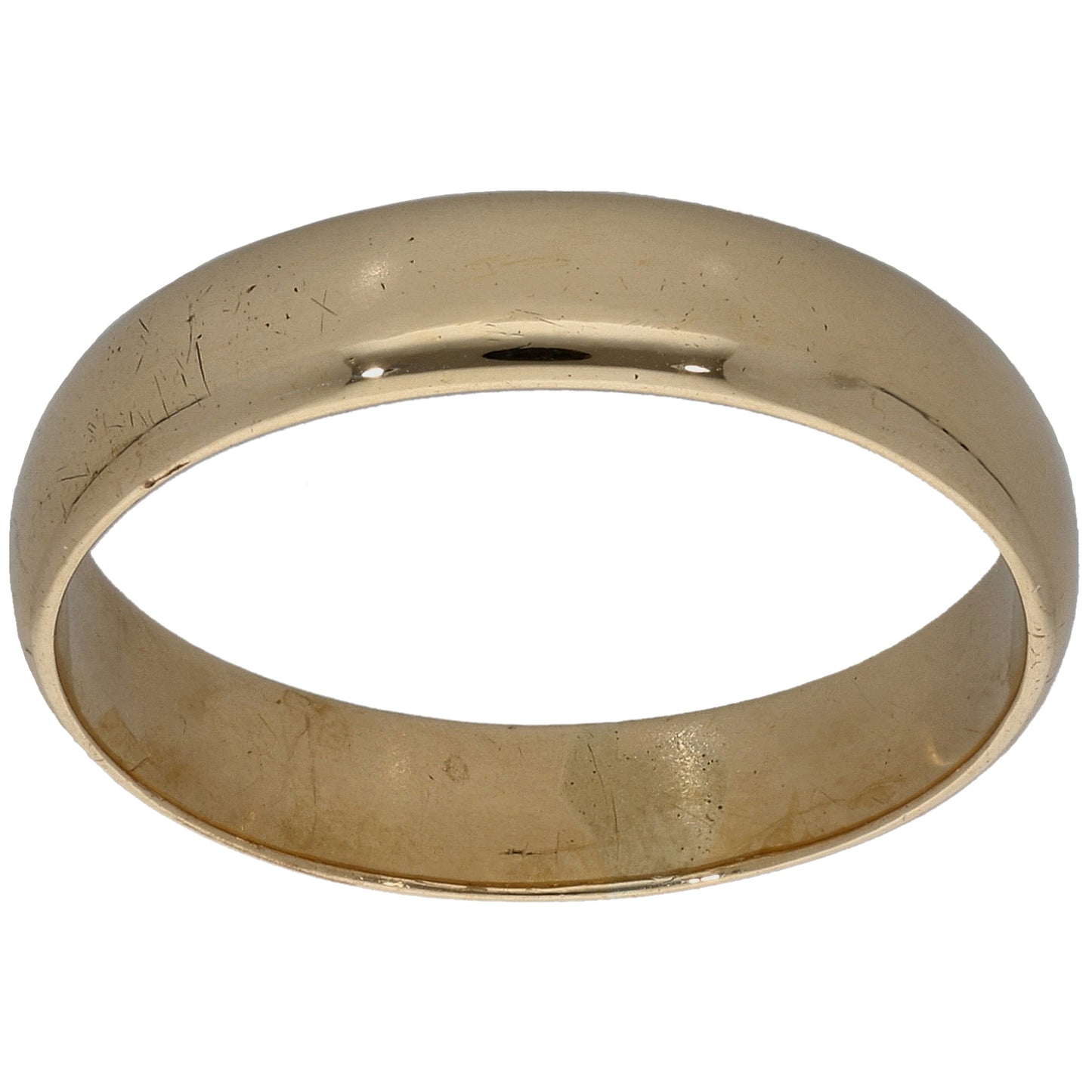9ct Gold Plain Wedding Ring Size P