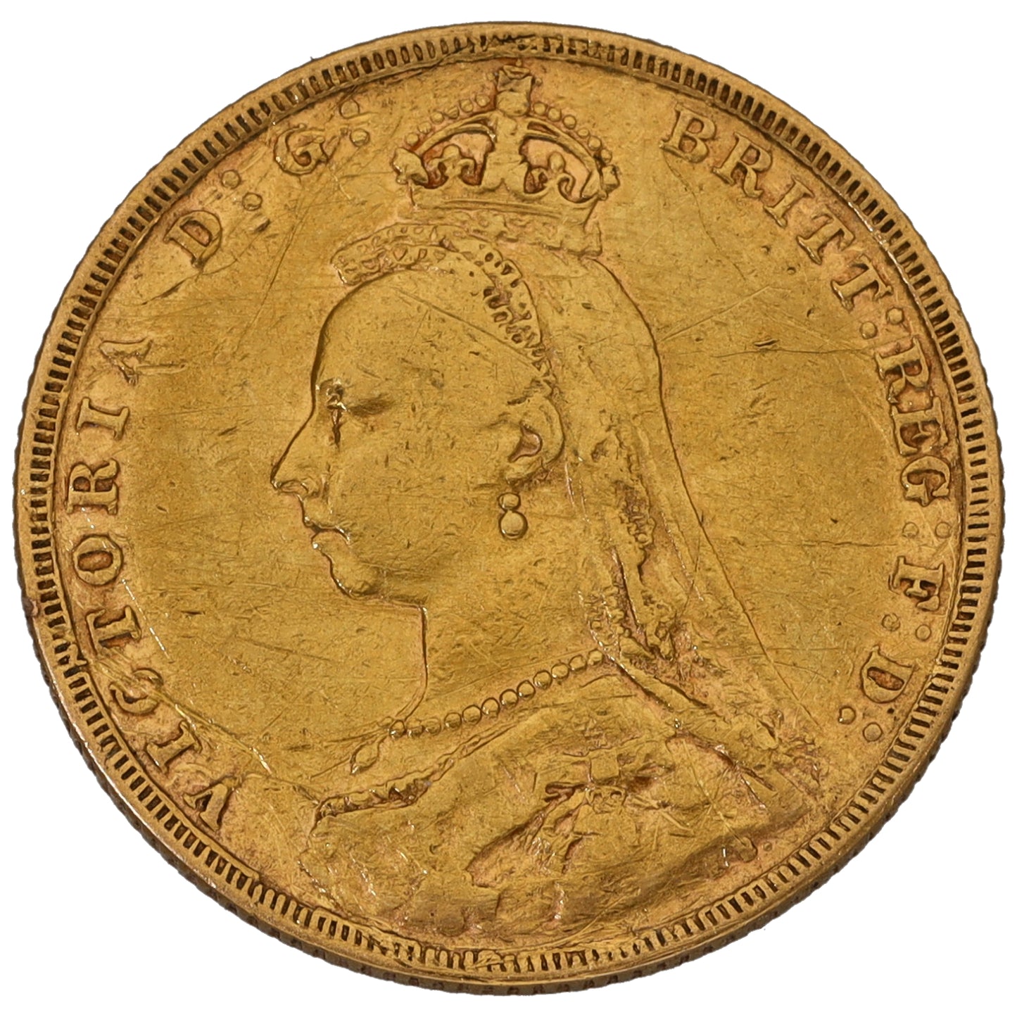 22ct Gold Queen Victoria Full Sovereign Coin 1887