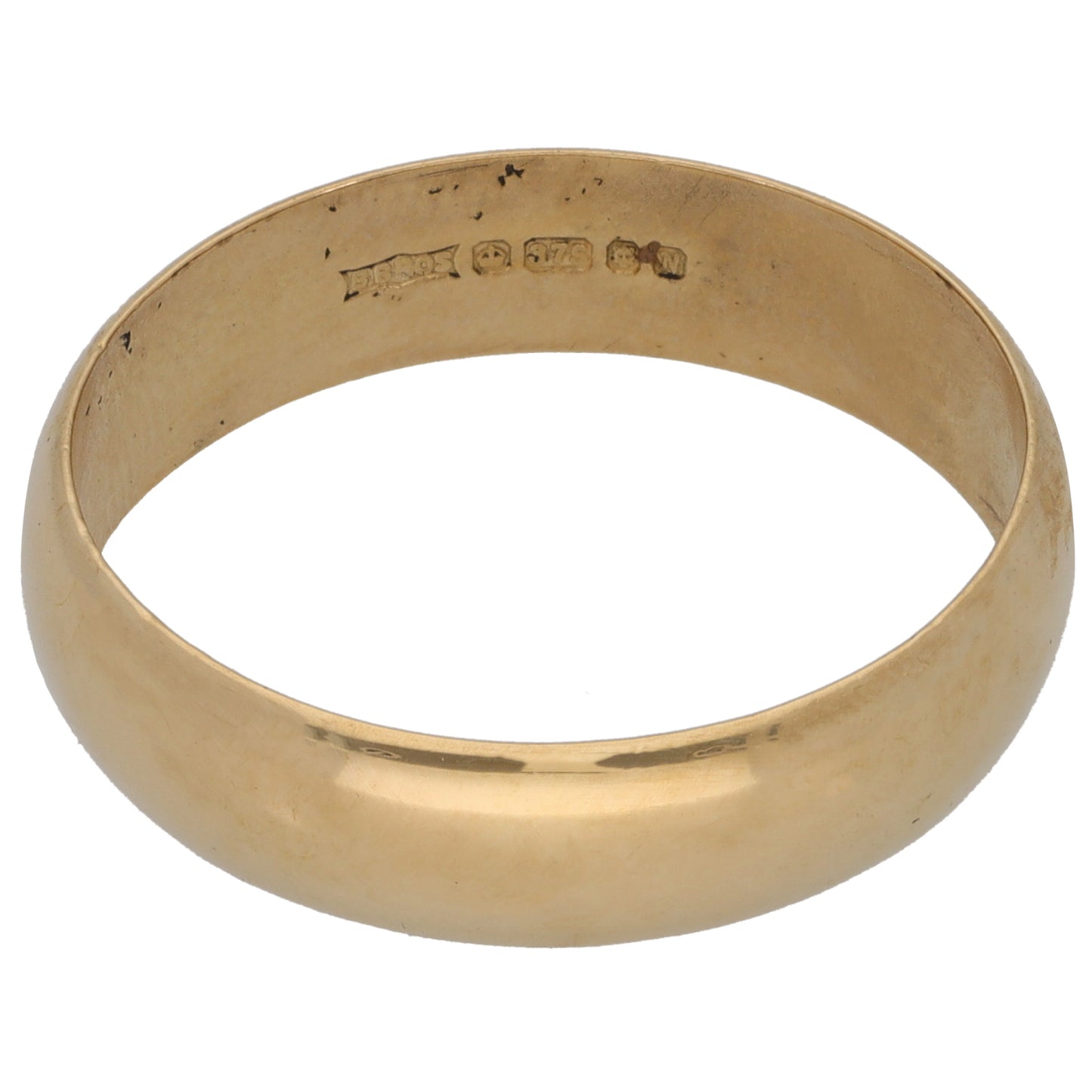 9ct Gold Plain Wedding Ring Size X