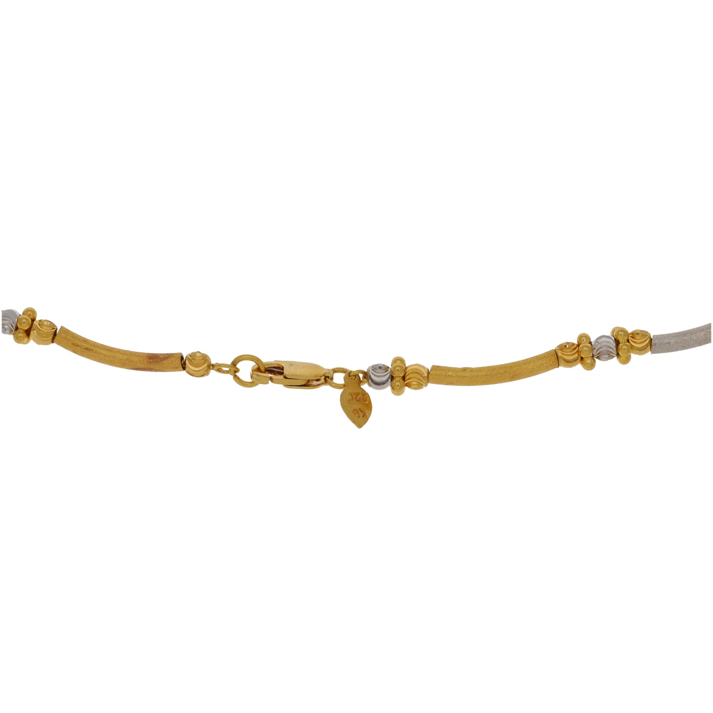 22ct Bi-Colour Gold Fancy Necklace 16"