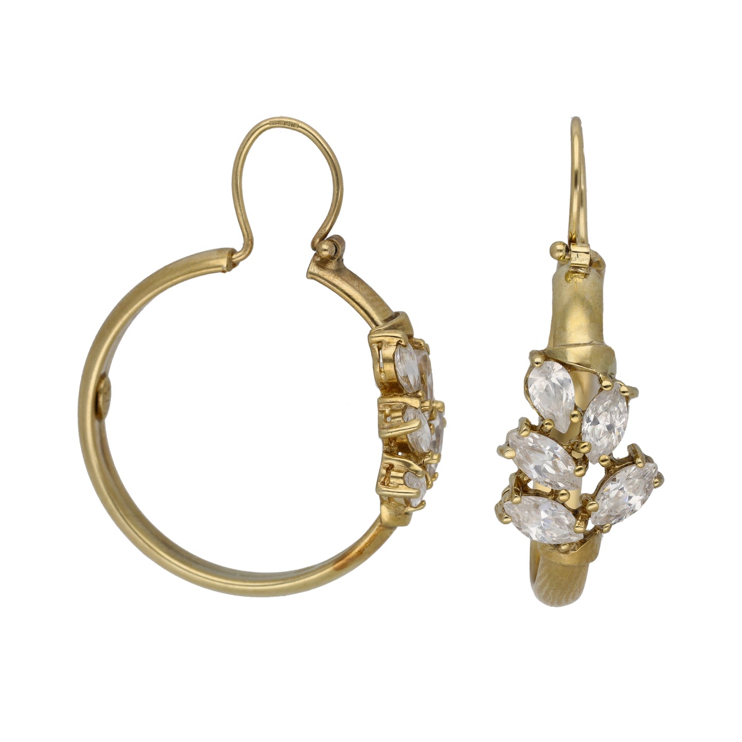 9ct Gold Cubic Zirconia Alternative Earrings