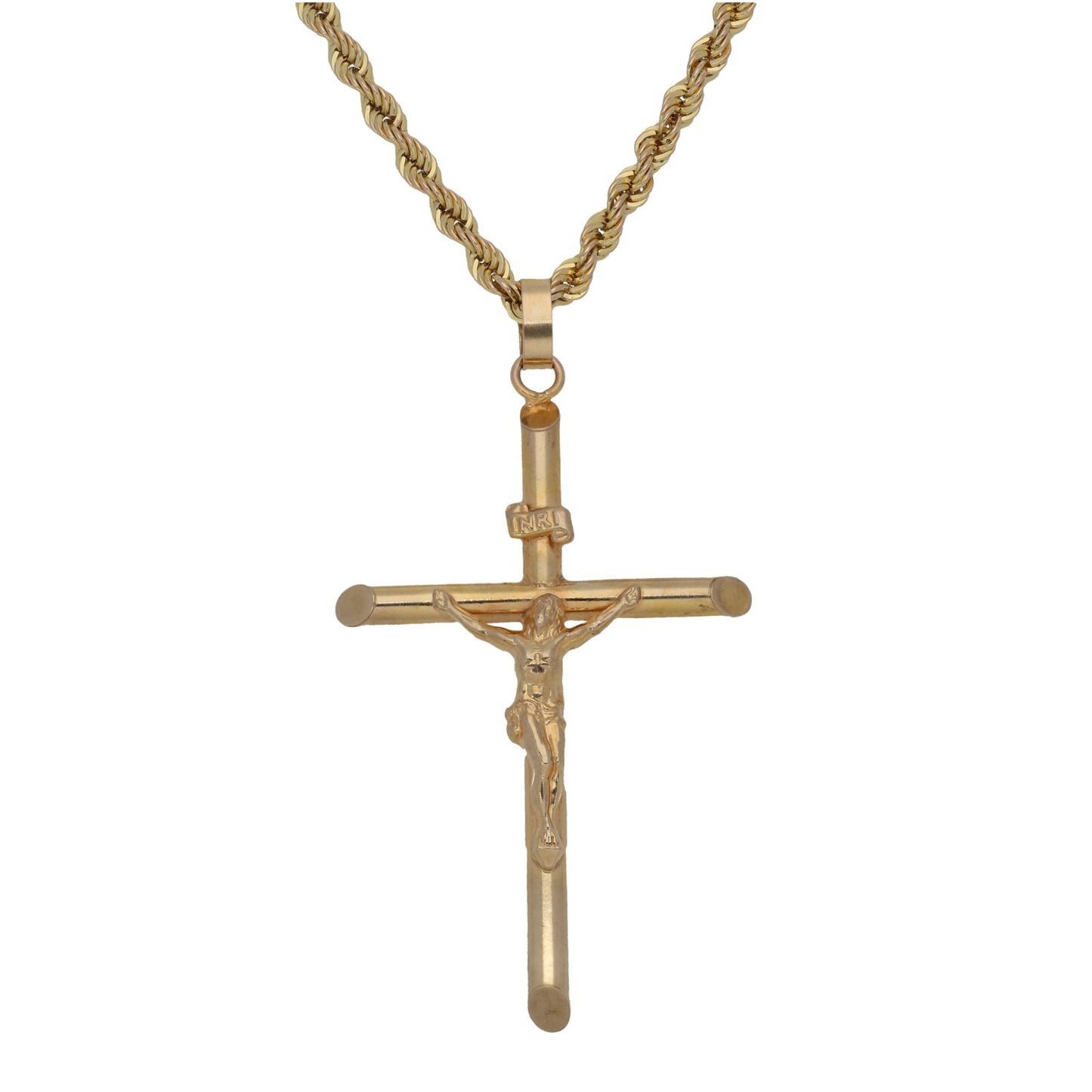 9ct Gold Crucifix Pendant With Chain
