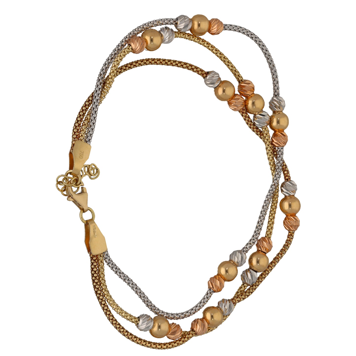 14ct Tricolour Gold Fancy Bracelet