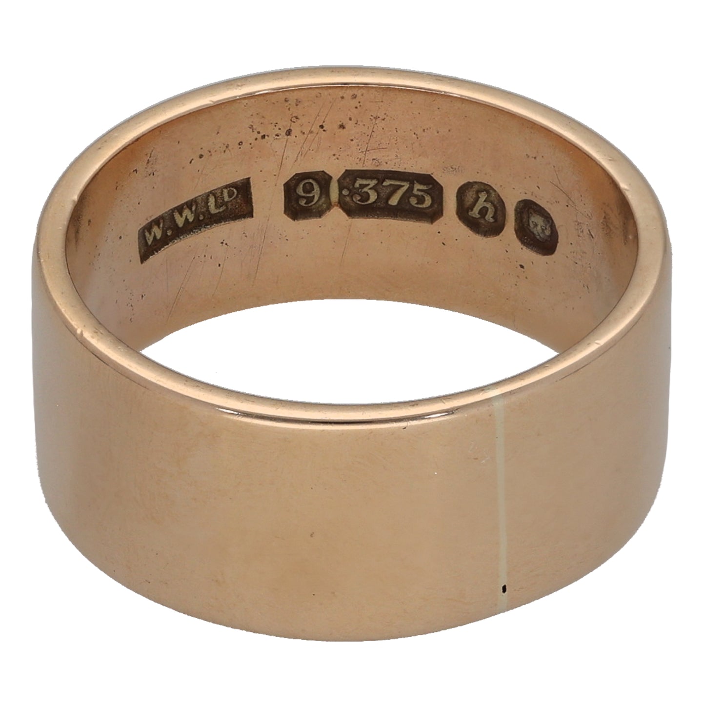 9ct Rose Gold Plain Wedding Ring Size M