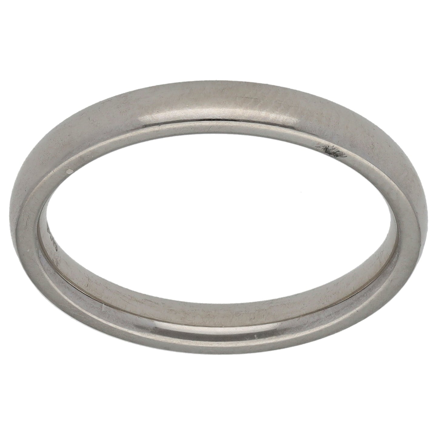 Platinum Plain Wedding Ring Size L
