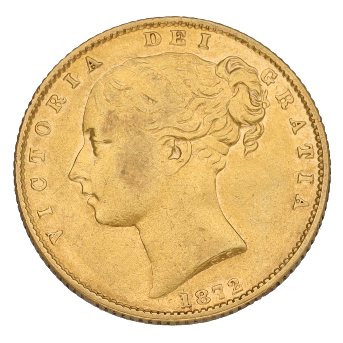 22ct Gold Queen Victoria Full Sovereign Coin 1872