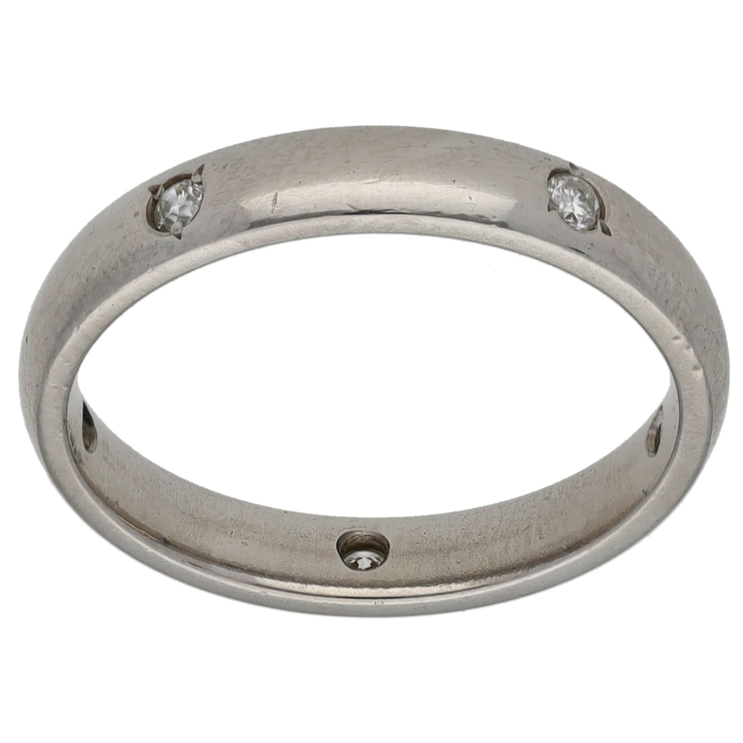 Platinum 0.10ct Diamond Dress/Cocktail Ring Size K