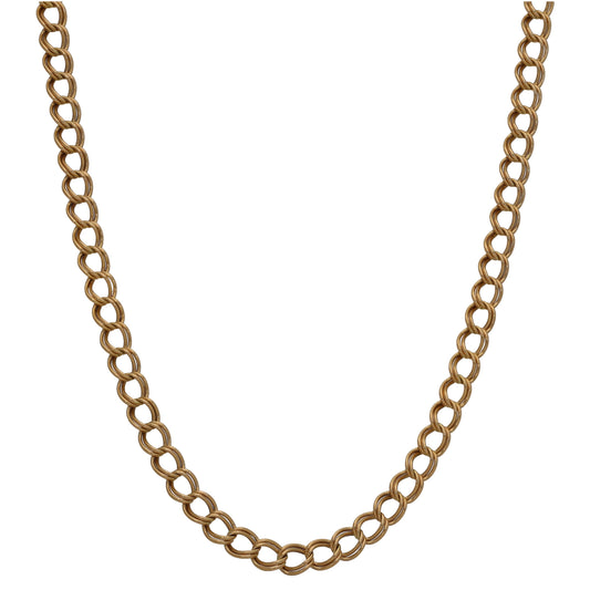 9ct Gold Double Curb Chain 20"