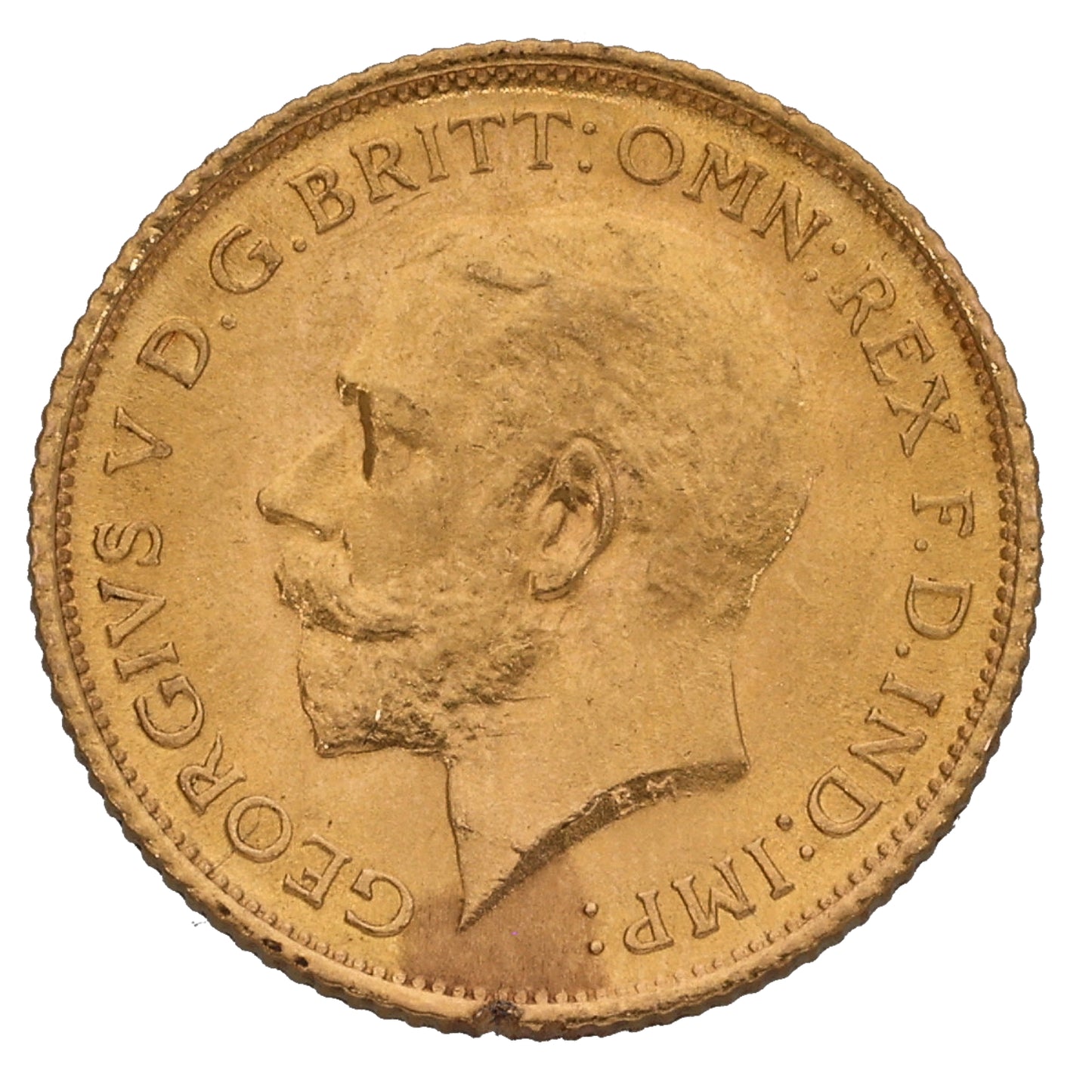 22ct Gold King George V Half Sovereign Coin 1915