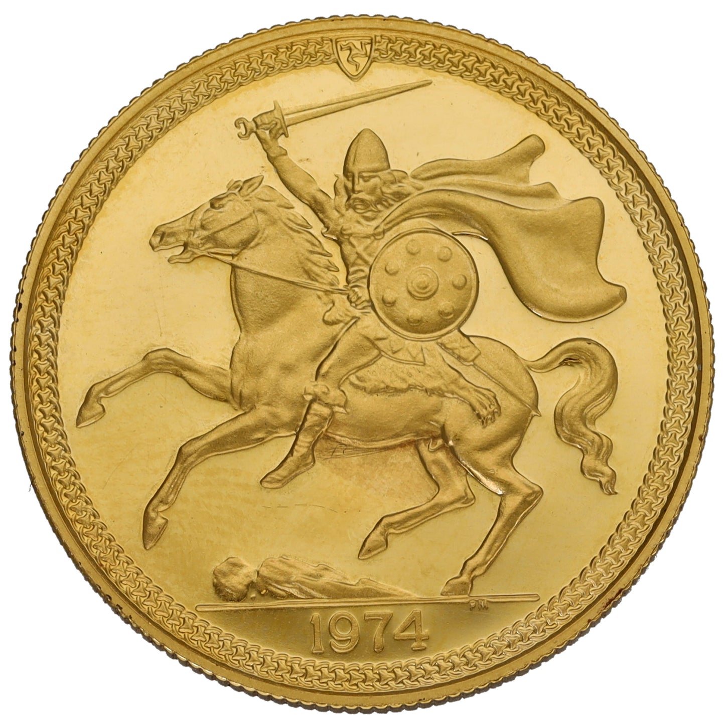 22ct Gold Isle Of Man Double Sovereign Coin 1974