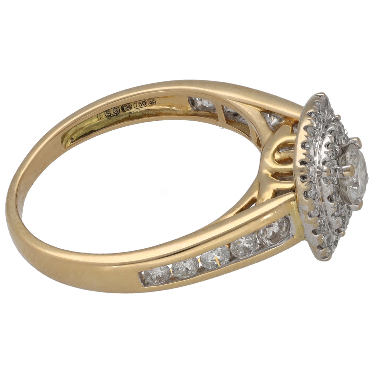 18ct Gold 0.68ct Diamond Dress/Cocktail Ring Size K