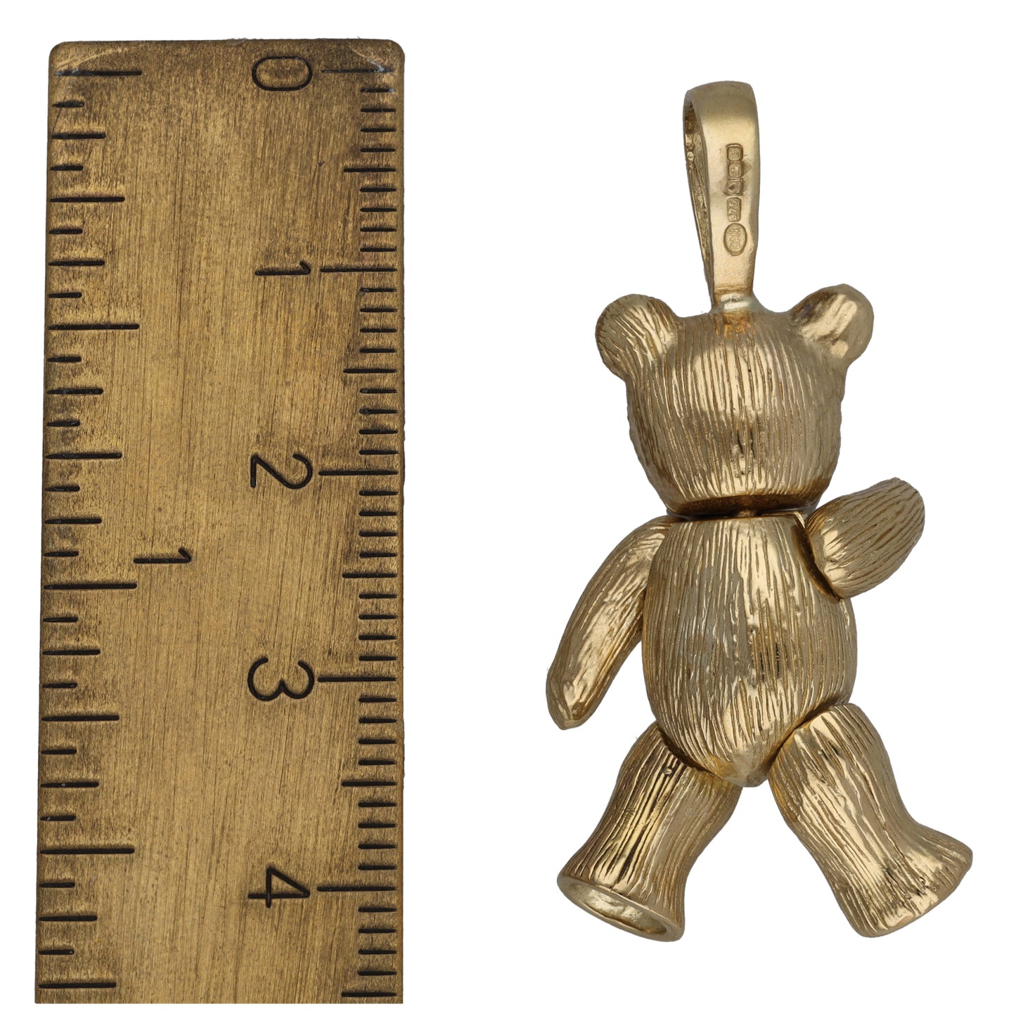 9ct Gold Imitation Gems Teddy Bear Pendant