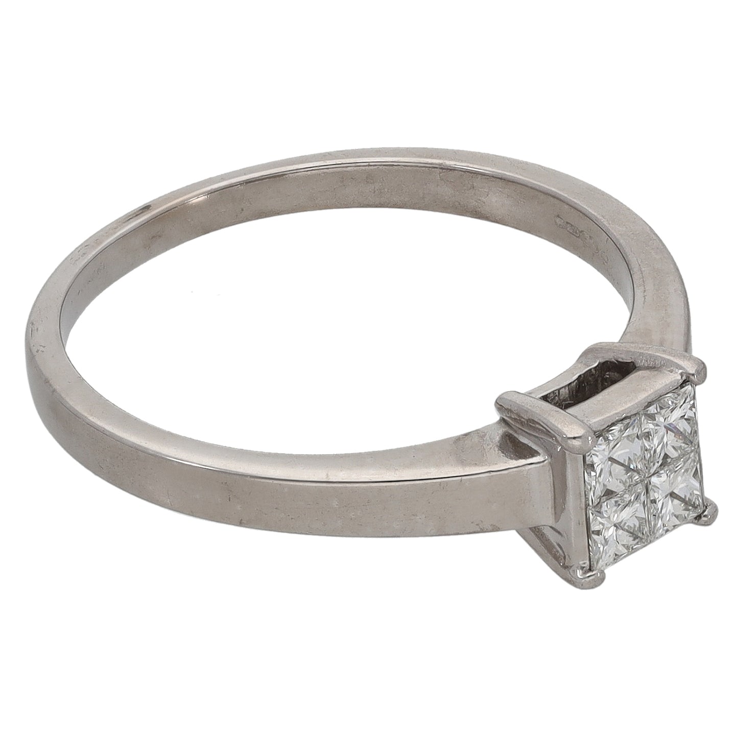 18ct White Gold 0.40ct Diamond Dress/Cocktail Ring Size O