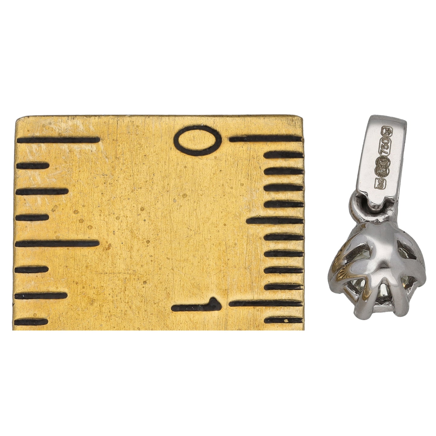 18ct White Gold 0.20ct Diamond Solitaire Pendant