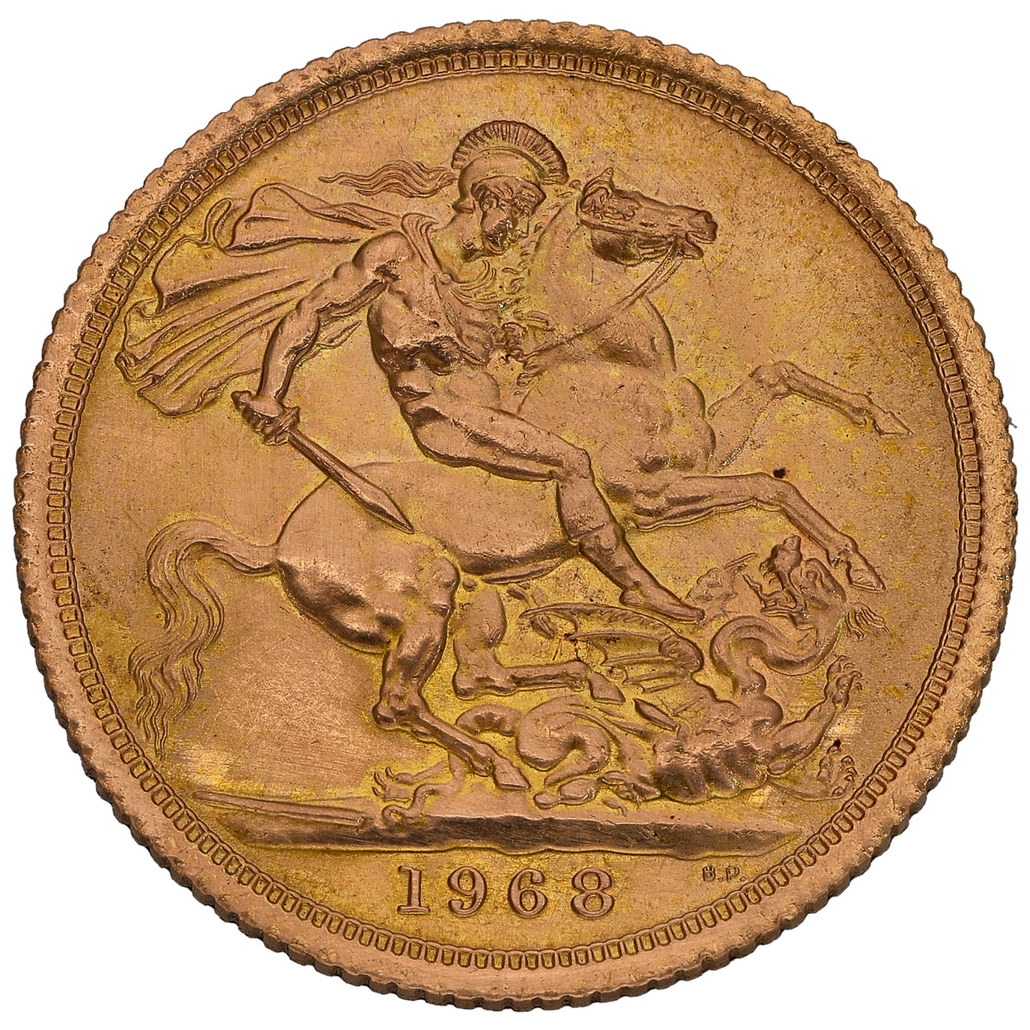 22ct Gold Queen Elizabeth II Full Sovereign Coin 1968
