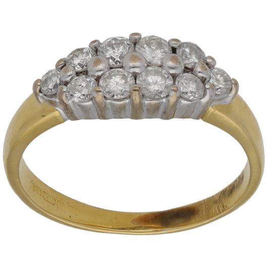 18ct Gold 0.48ct Diamond Dress/Cocktail Ring Size L