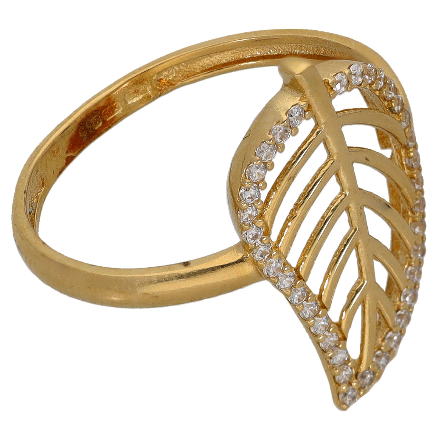14ct Gold Cubic Zirconia Alternative Ring Size P