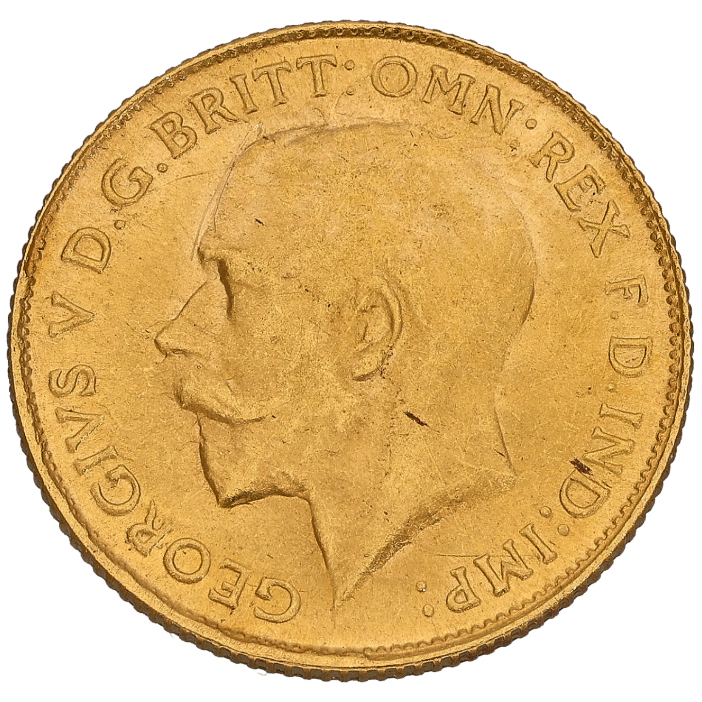 22ct Gold King George V Half Sovereign Coin 1915