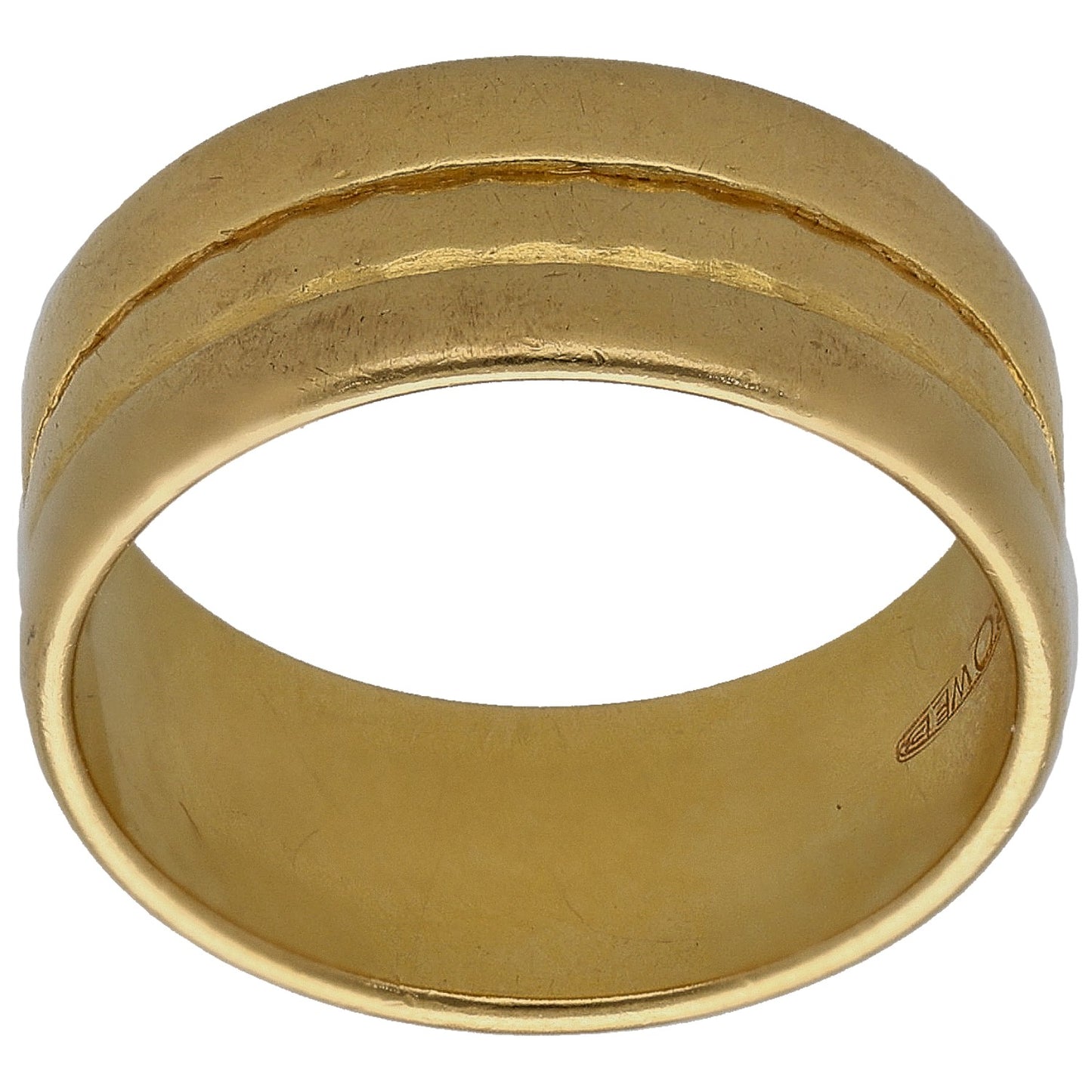 22ct Gold Patterned Wedding Ring Size M