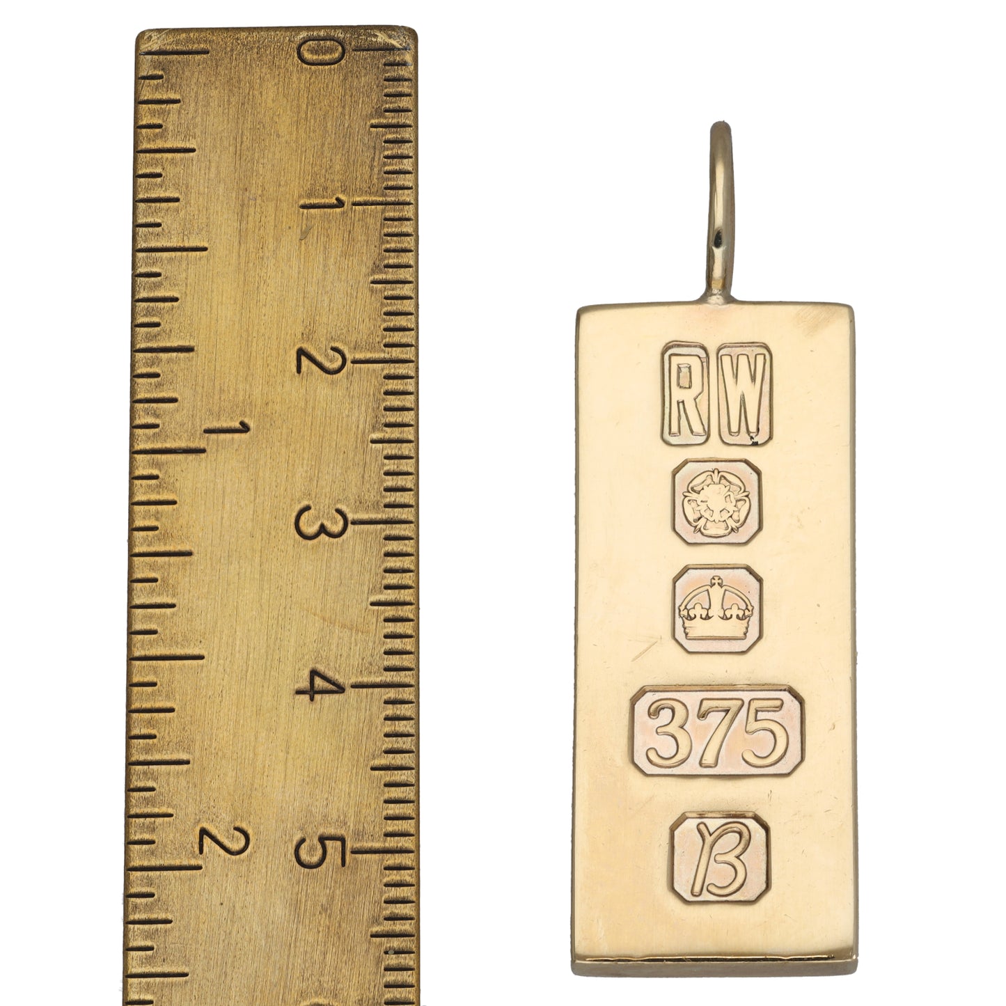9ct Gold 0.40ct Diamond Ingot Pendant