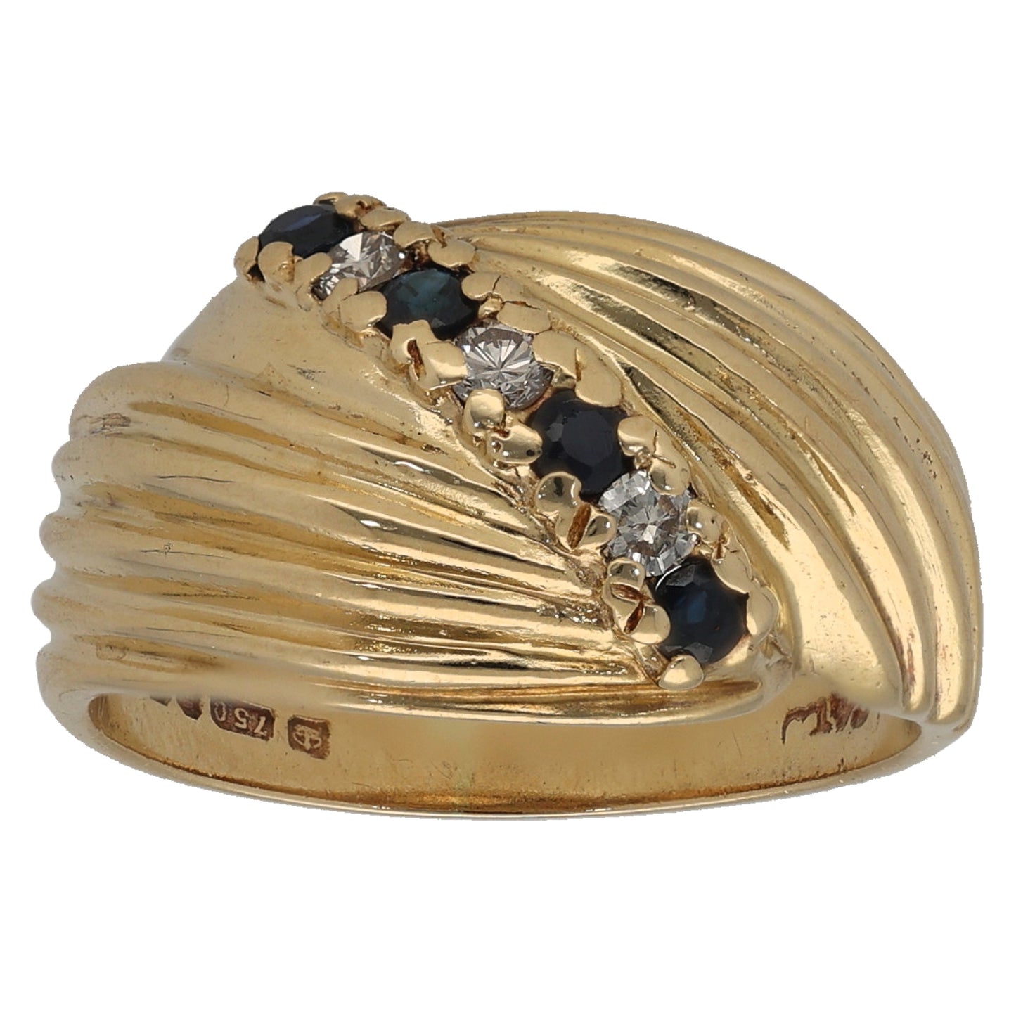 9ct Gold 0.09ct Diamond Dress/Cocktail Ring Size M