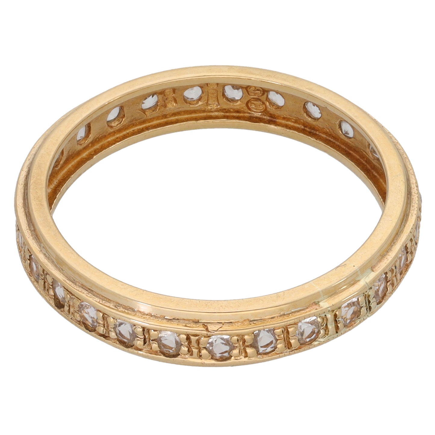 9ct Gold Cubic Zirconia Eternity Ring Size T