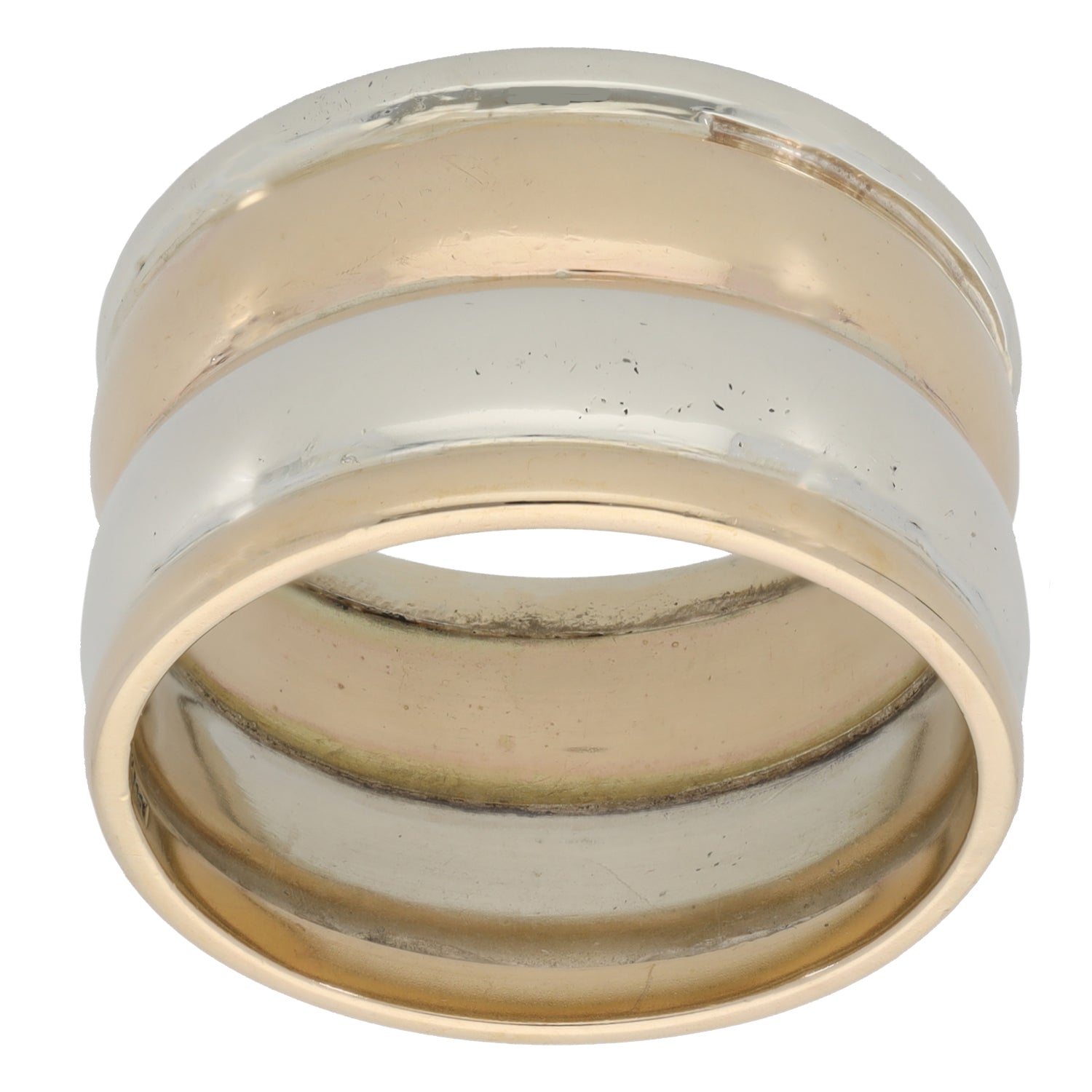 9ct Bicolour Gold Plain Wedding Ring Size Z+1 H&T