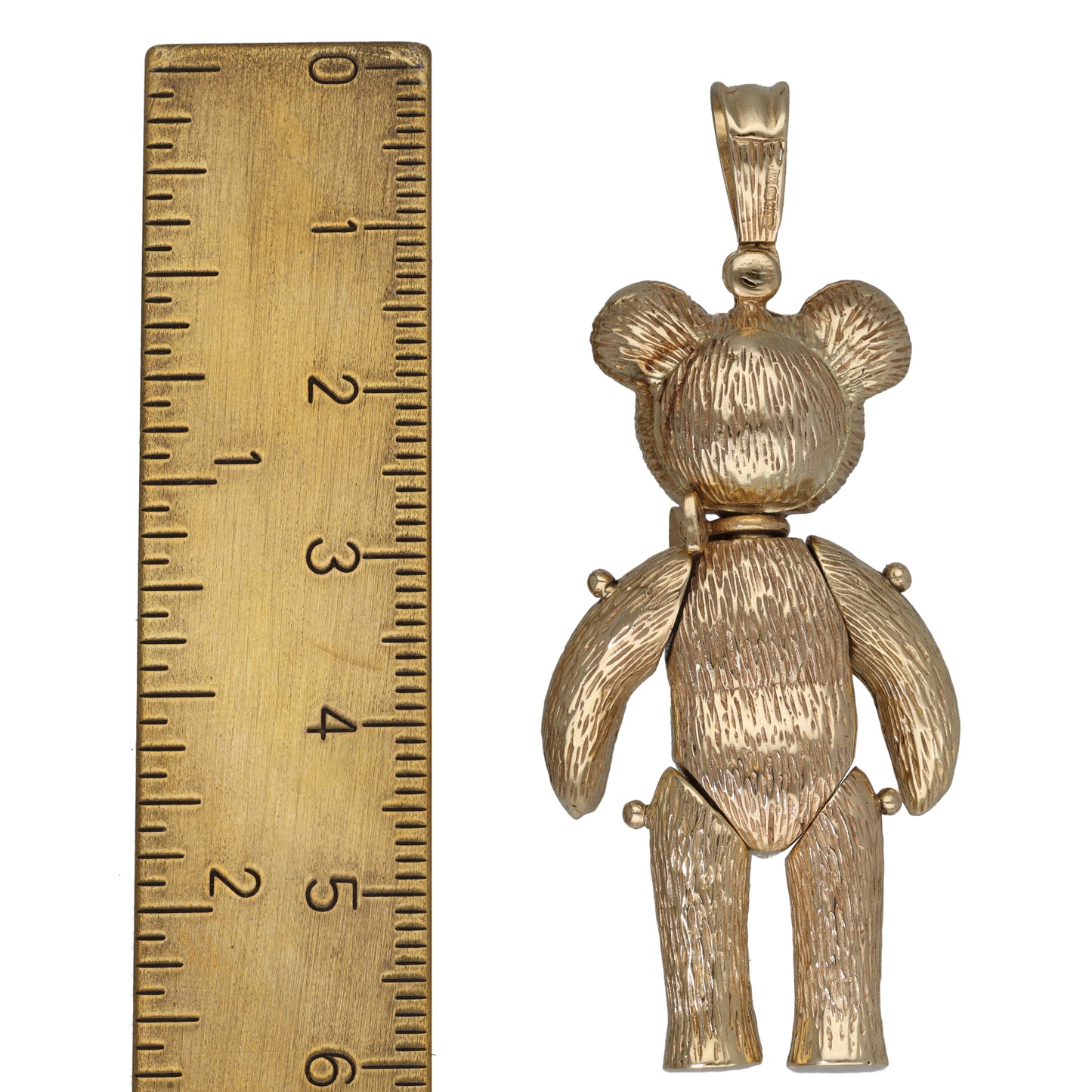 9ct Gold Imitation Gems Teddy Bear Pendant