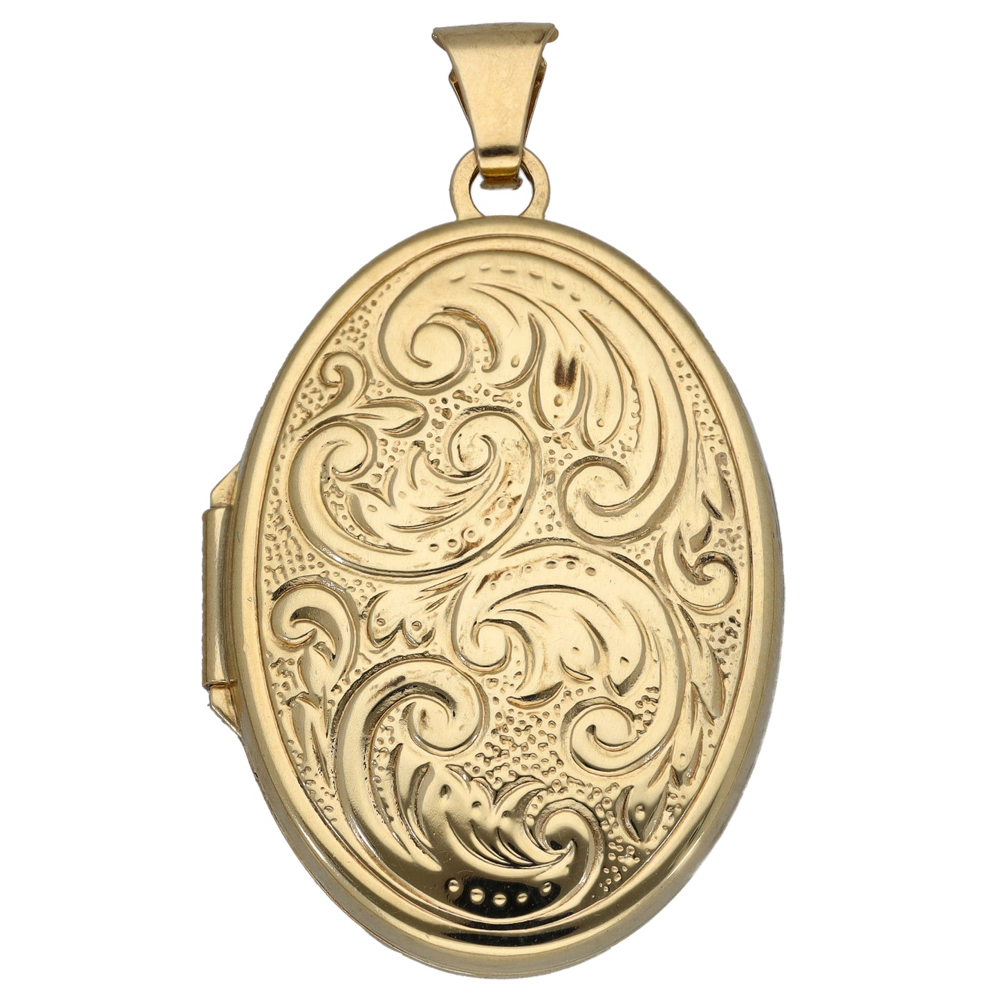 9ct Gold Patterned Locket Pendant