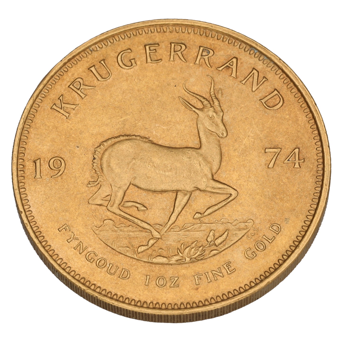 22ct Gold 1 OZ Krugerrand Coin 1974