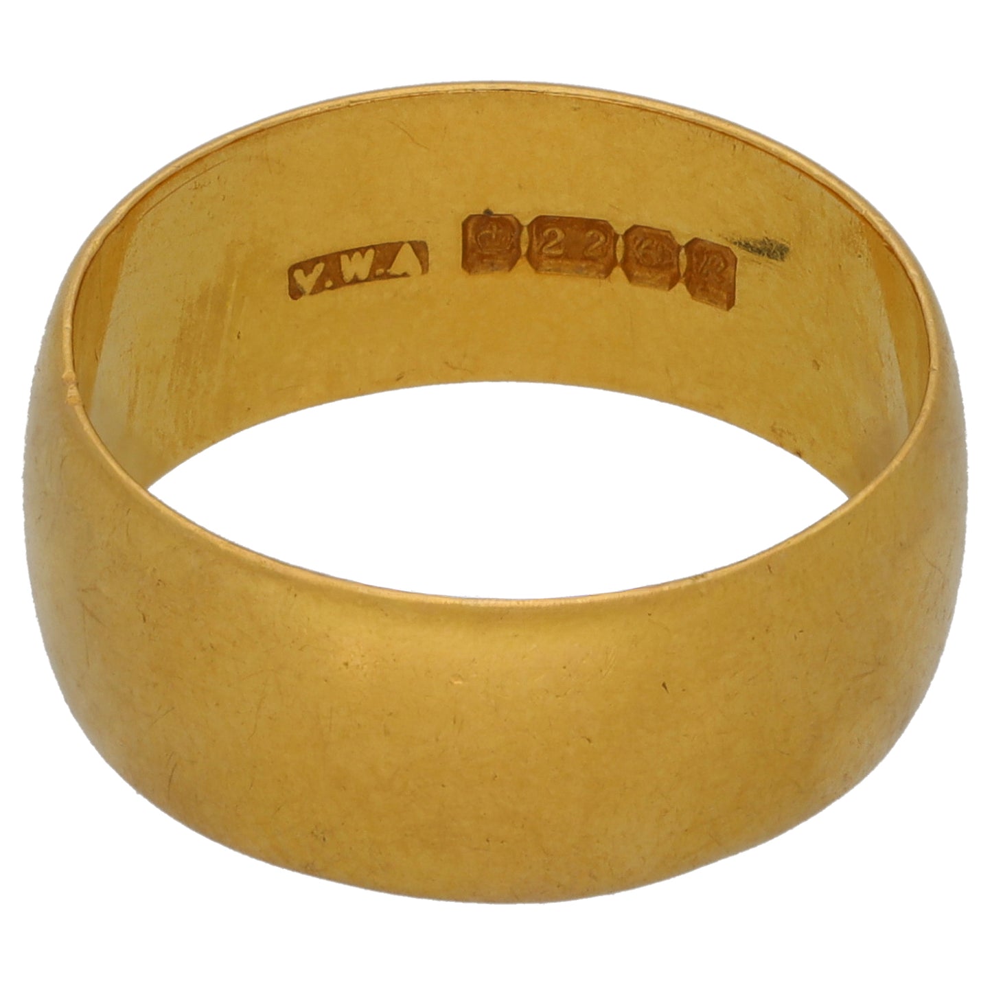 22ct Gold Plain Wedding Ring Size O