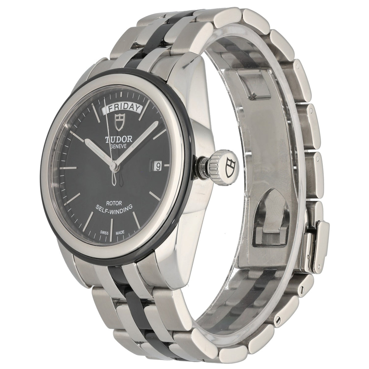 Tudor Glamour Day-Date 56010 39mm Stainless Steel Watch
