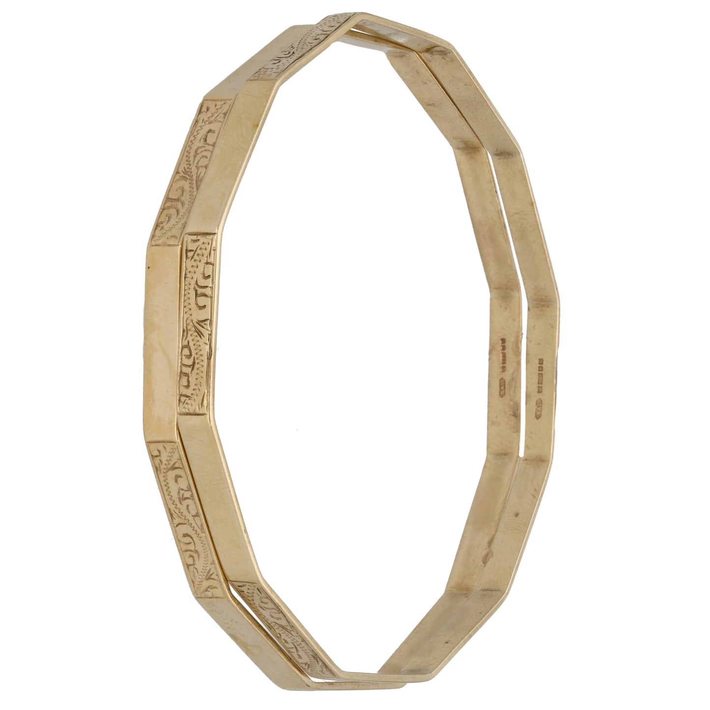 9ct Gold Set of 2 Bangles