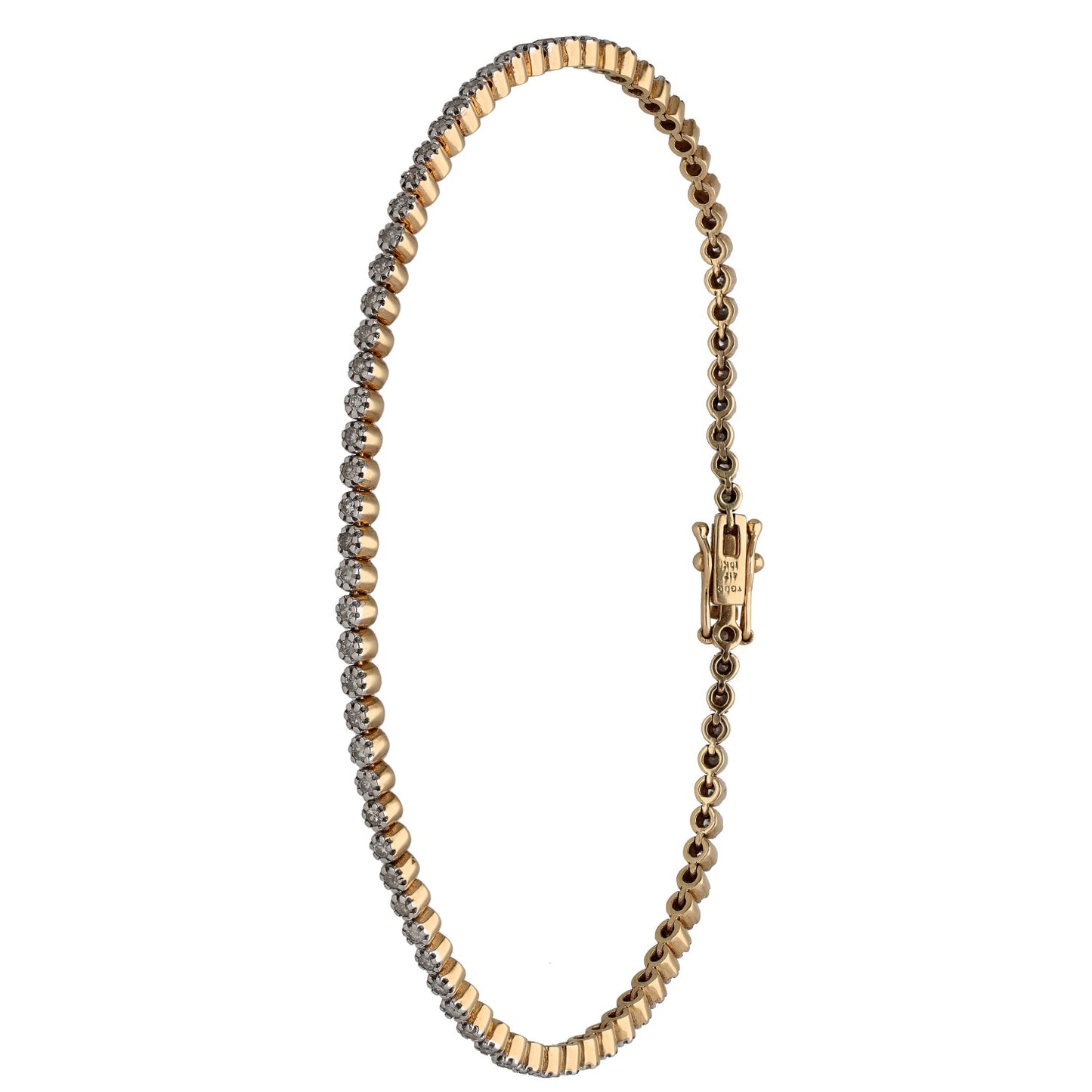 9ct Gold 1.60ct Diamond Line/Tennis Bracelet