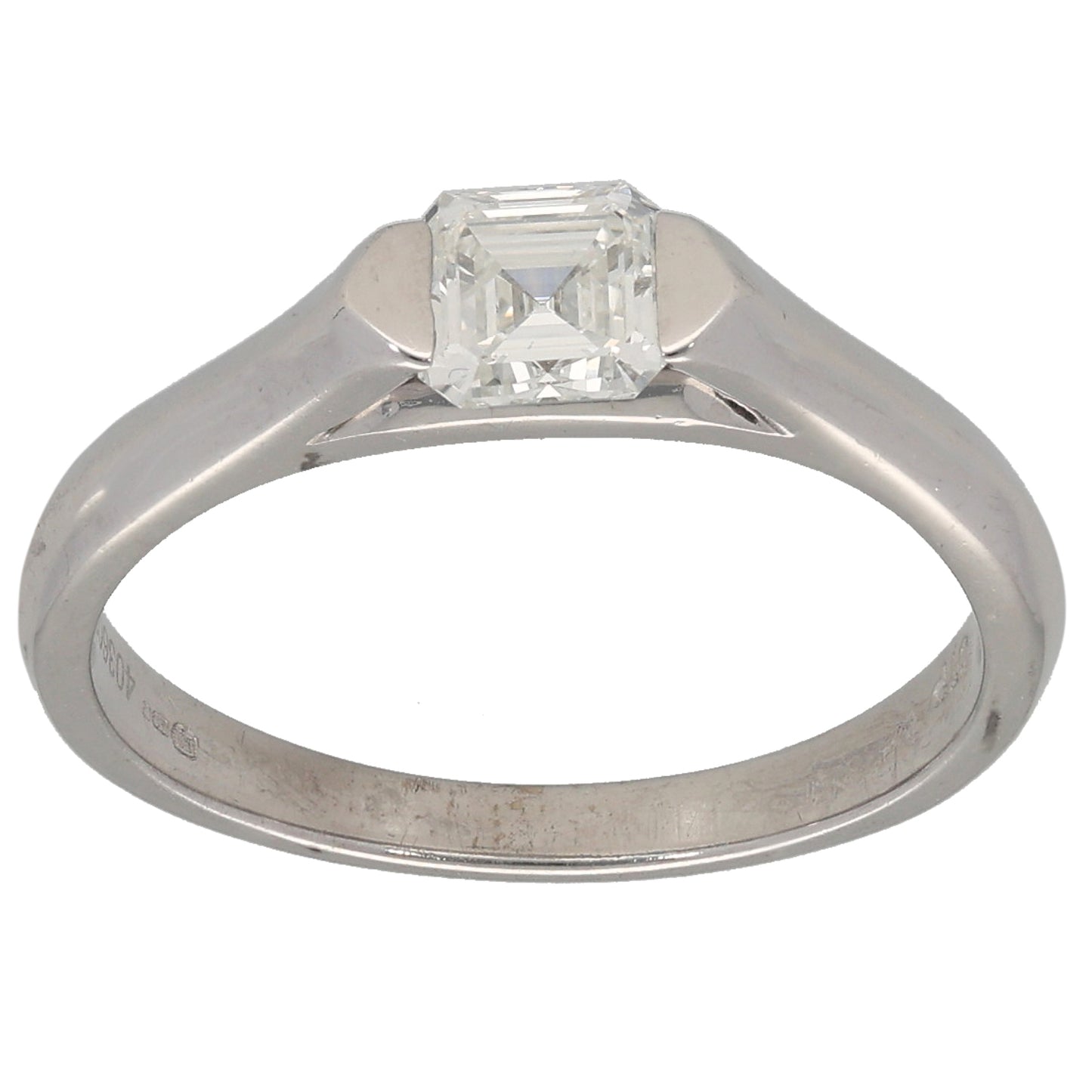 18ct White Gold 0.55ct Diamond Solitaire Ring Size L