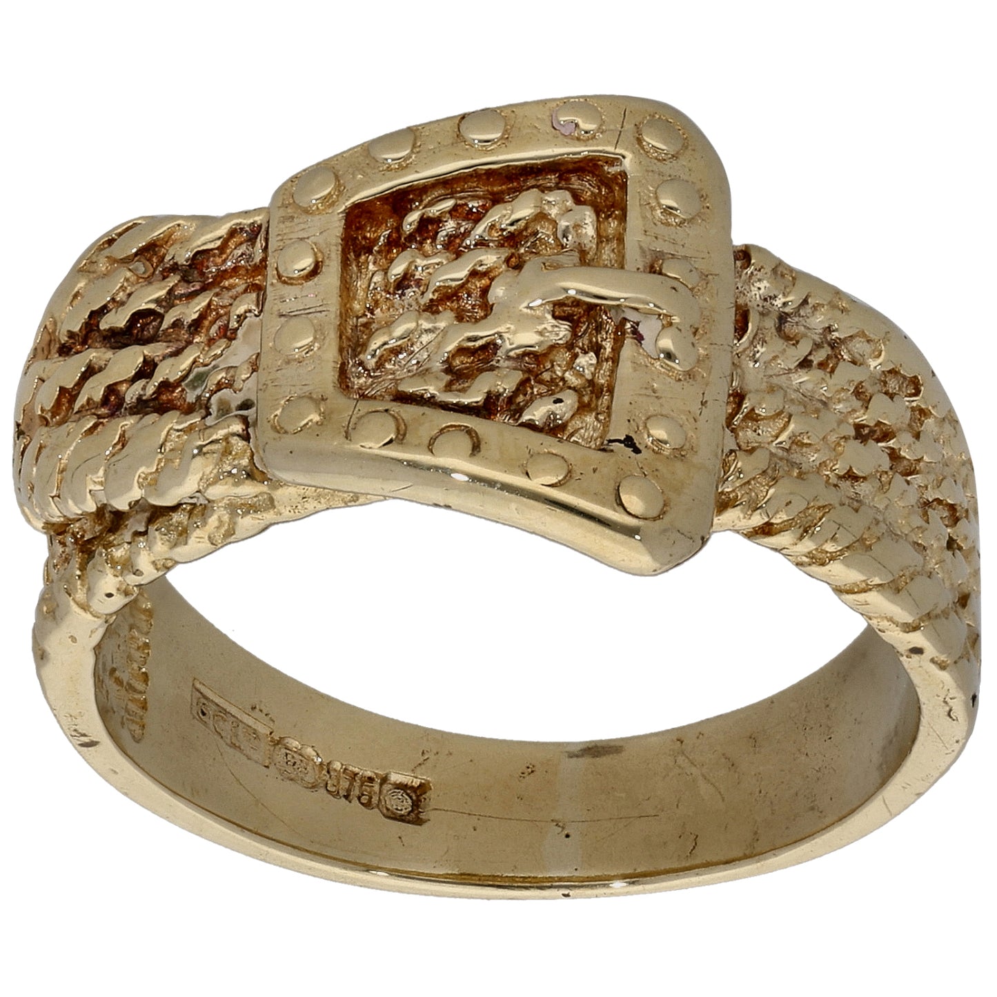 9ct Gold Buckle Ring Size N