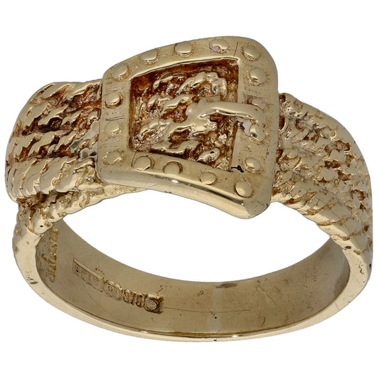 9ct Gold Buckle Ring Size N