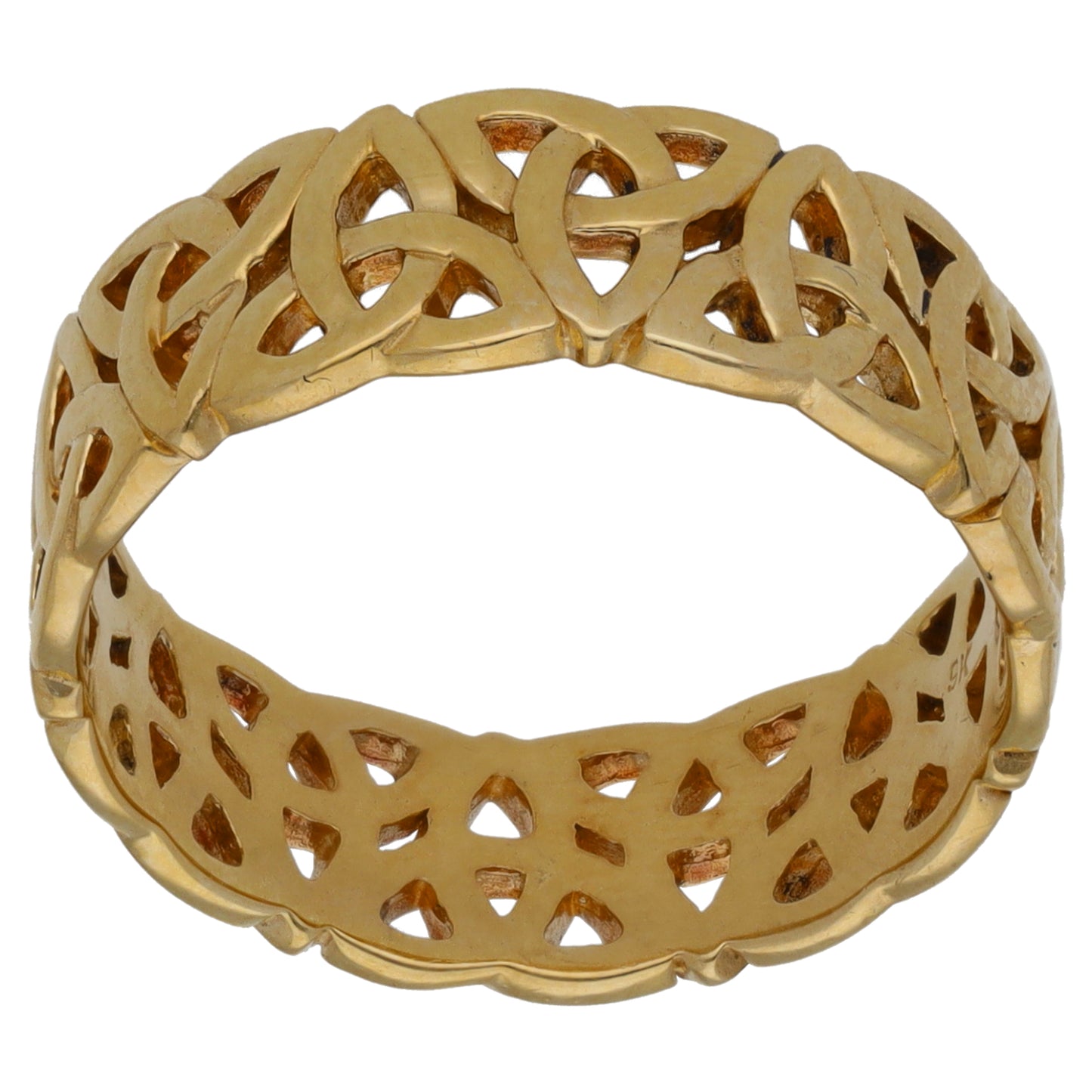 9ct Gold Patterned Wedding Ring Size S