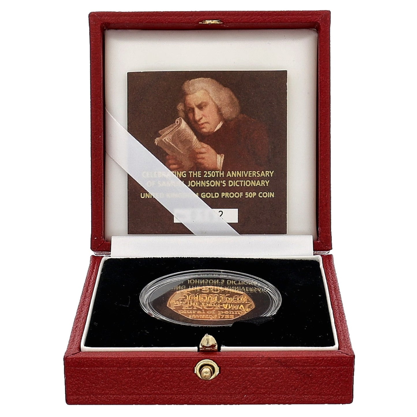 22ct Gold 250th Anniversary Of Johnson's Dictionary 50p Coin 2005