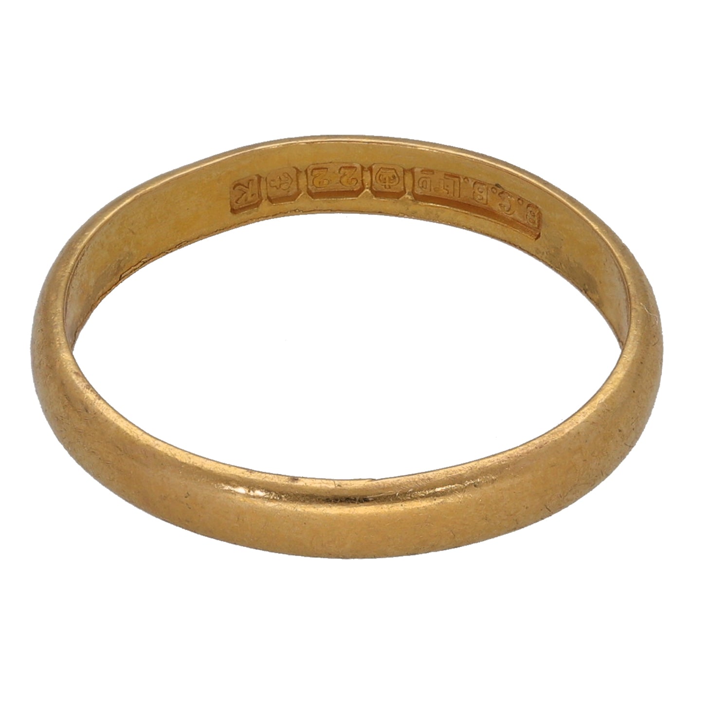 22ct Gold Plain Wedding Ring Size P