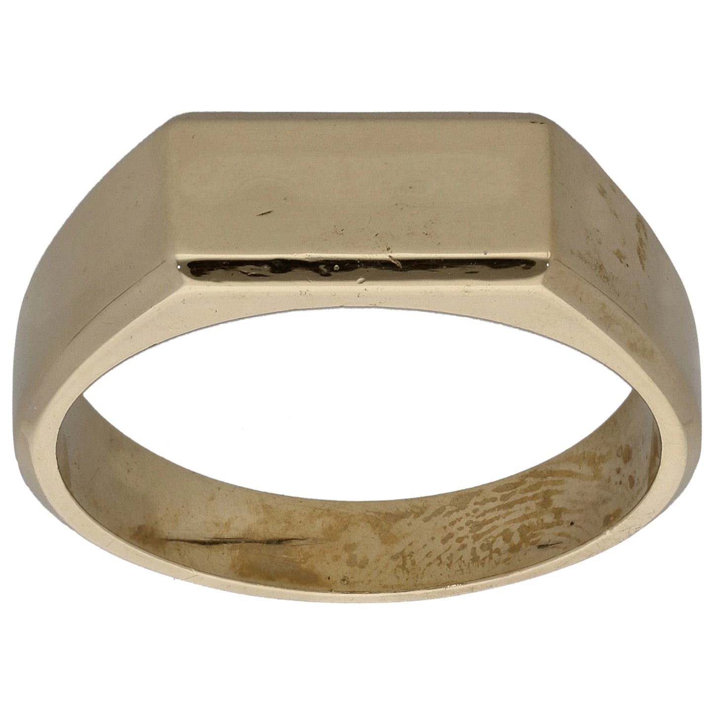 9ct Gold Plain Signet Ring Size V