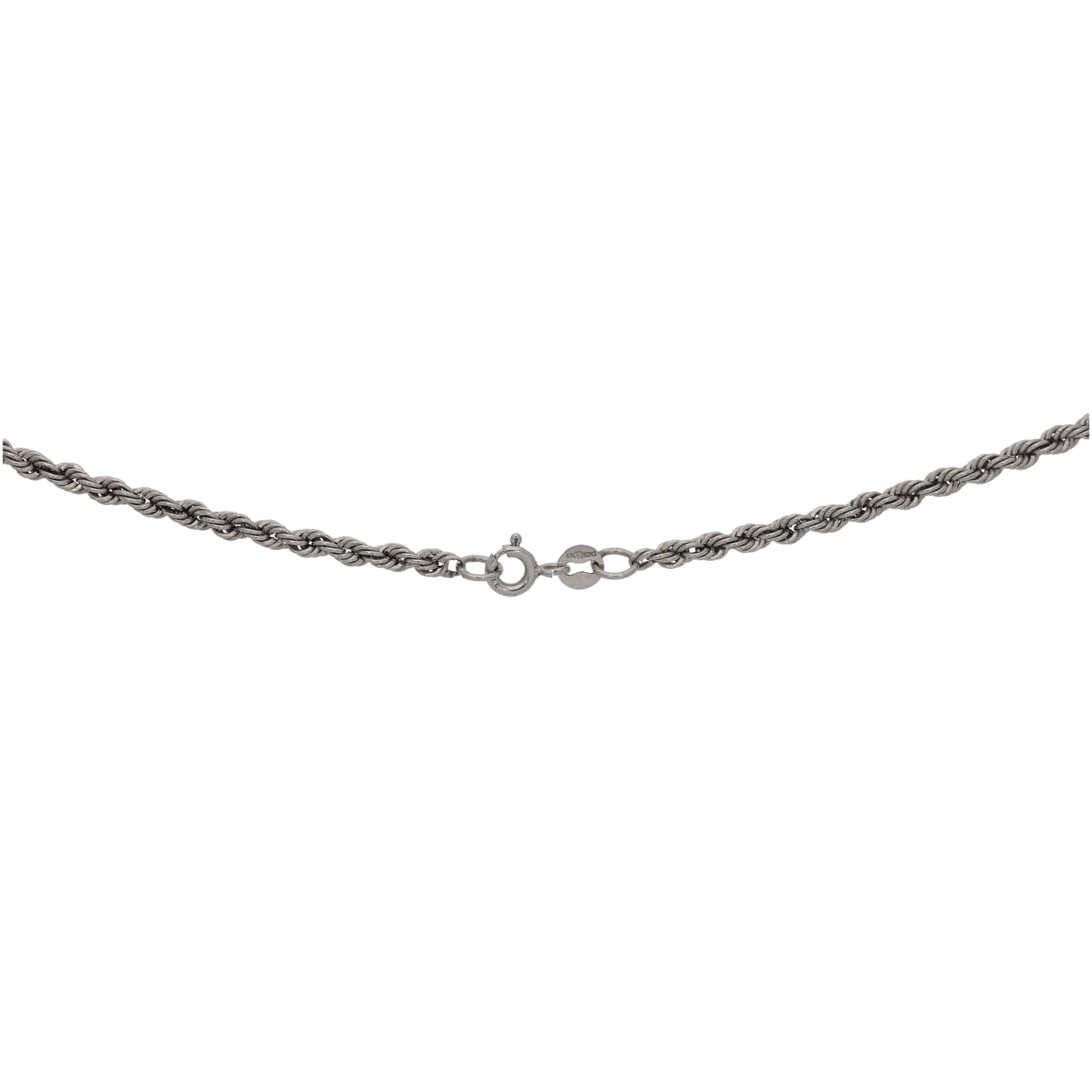 9ct White Gold Topaz Fancy Necklace 16"