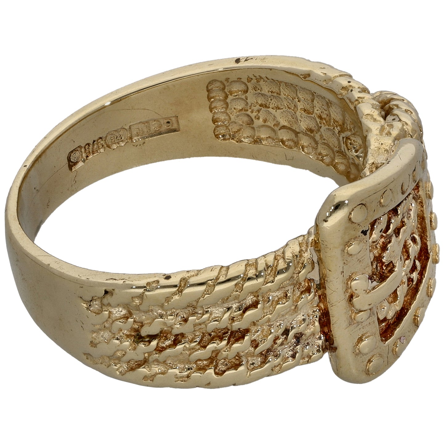 9ct Gold Buckle Ring Size N