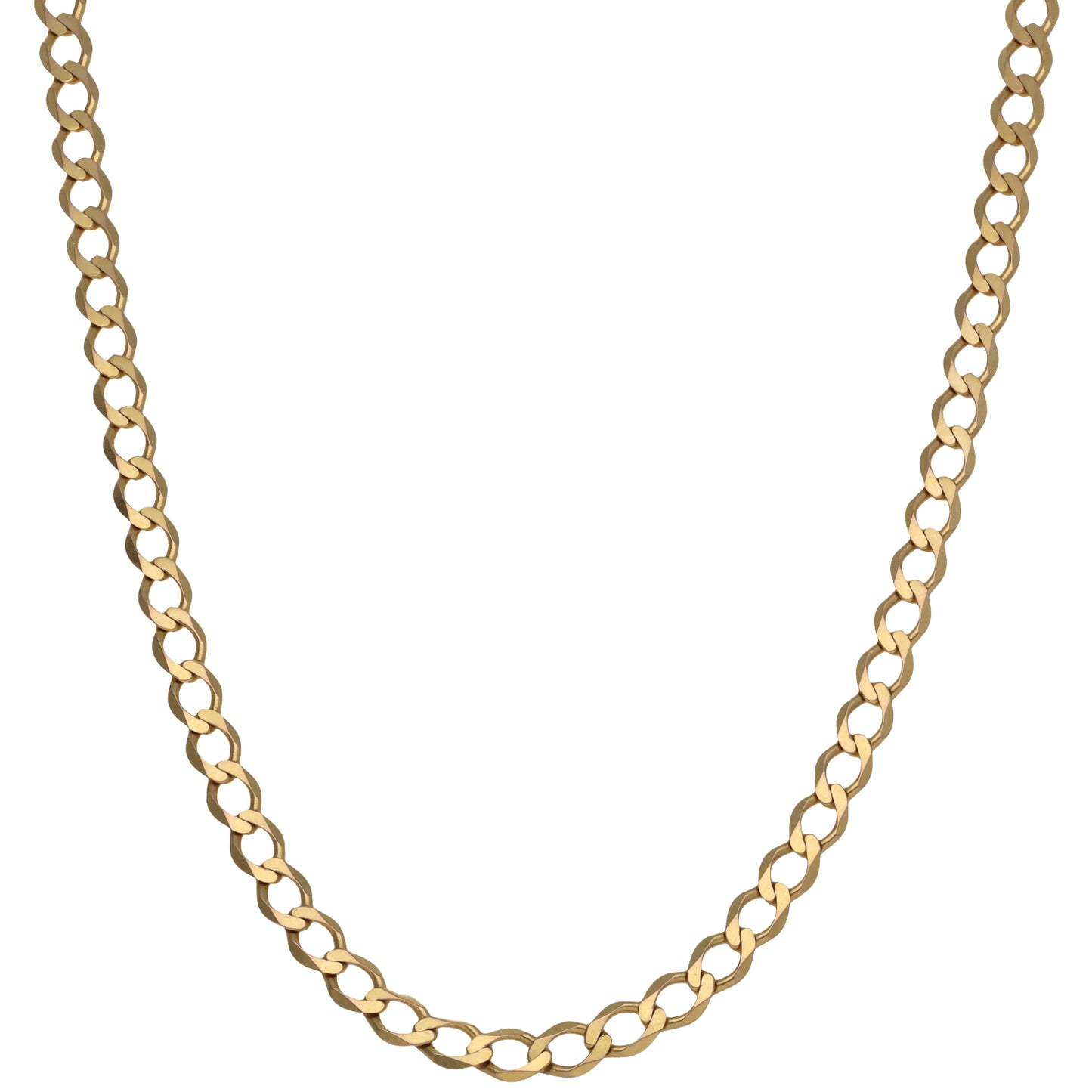 9ct Gold Curb Chain 22"