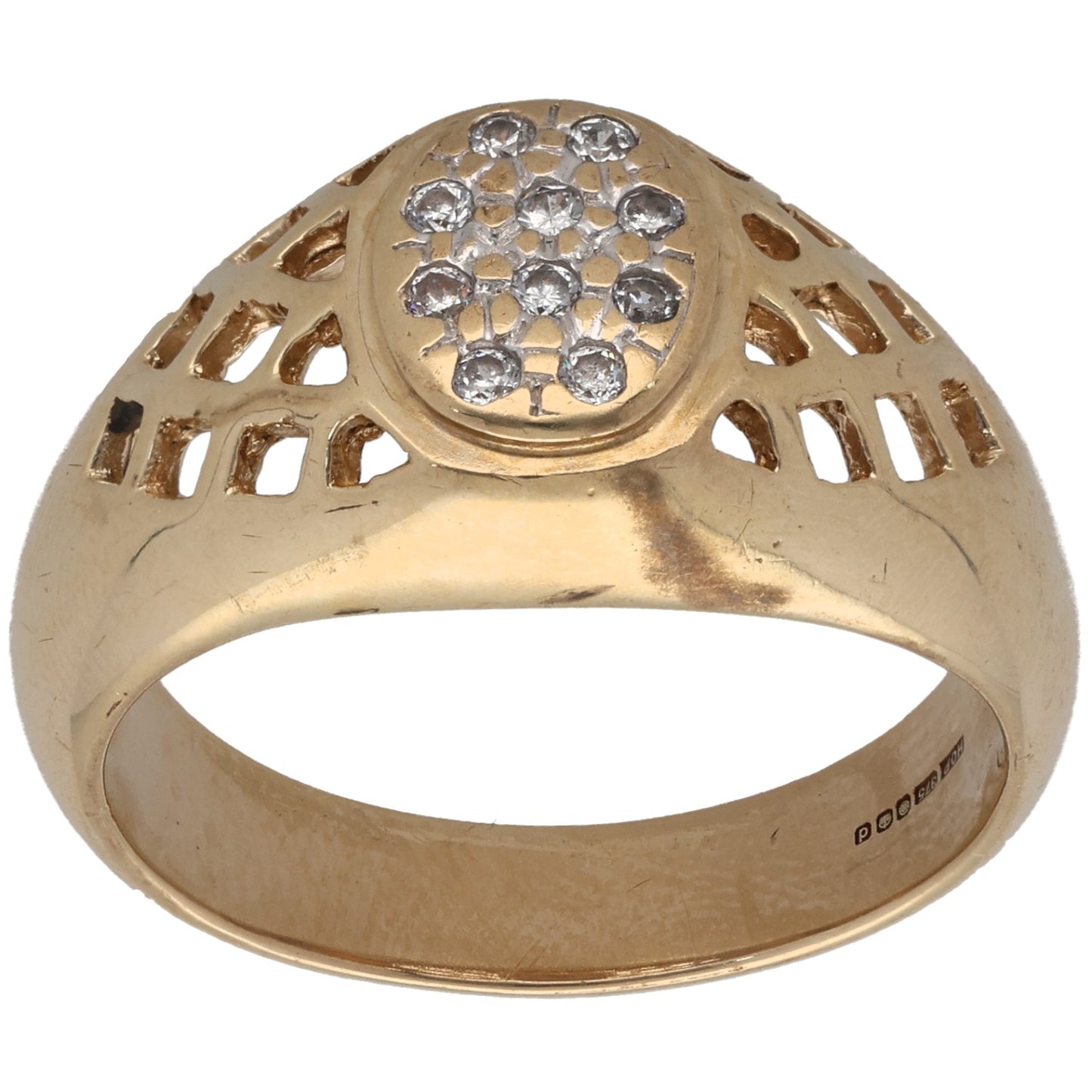 9ct Gold Cubic Zirconia Alternative Ring Size V