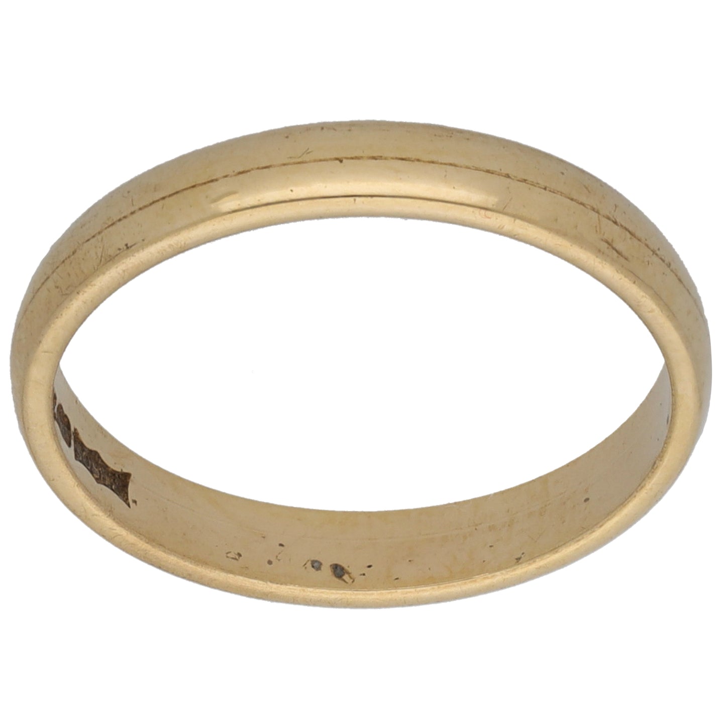 9ct Gold Plain Wedding Ring Size L