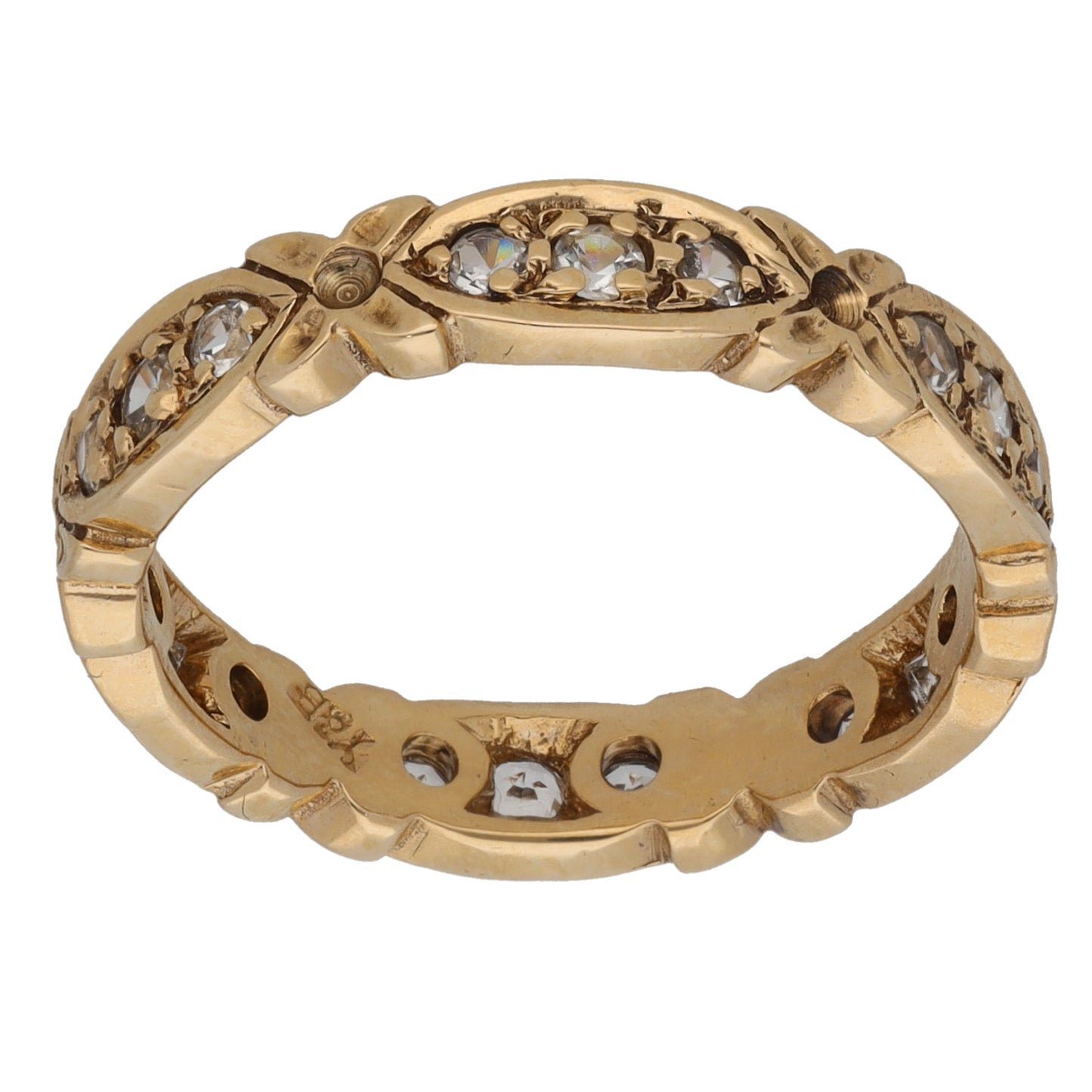 9ct Gold Cubic Zirconia Eternity Ring Size O